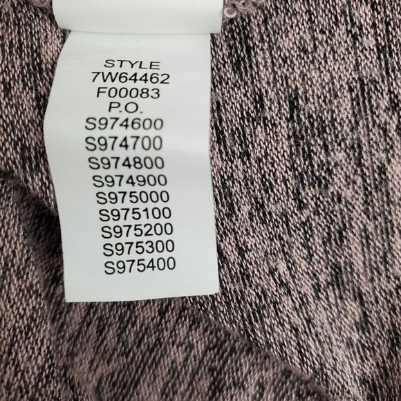 Lucky Brand Womens Soft Swit Sweater Ribbed Long Bell Sleeve Black Pink Large - Picture 7 of 7